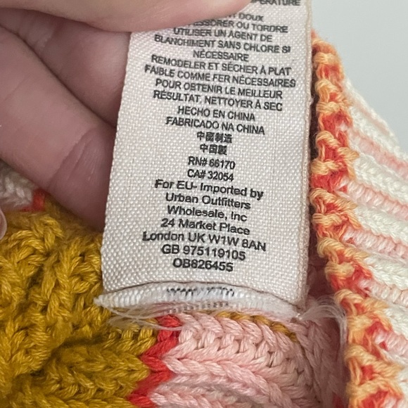 Free people just my stripe yellow cropped sweater - Picture 5 of 7